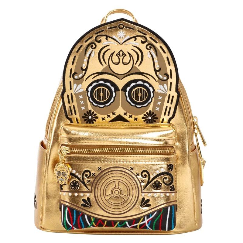 Loungefly! Leather Star Wars C3PO Cosplay Mini Backpack